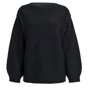 LiZEY Women’s V-neck Pullover Sweater Black